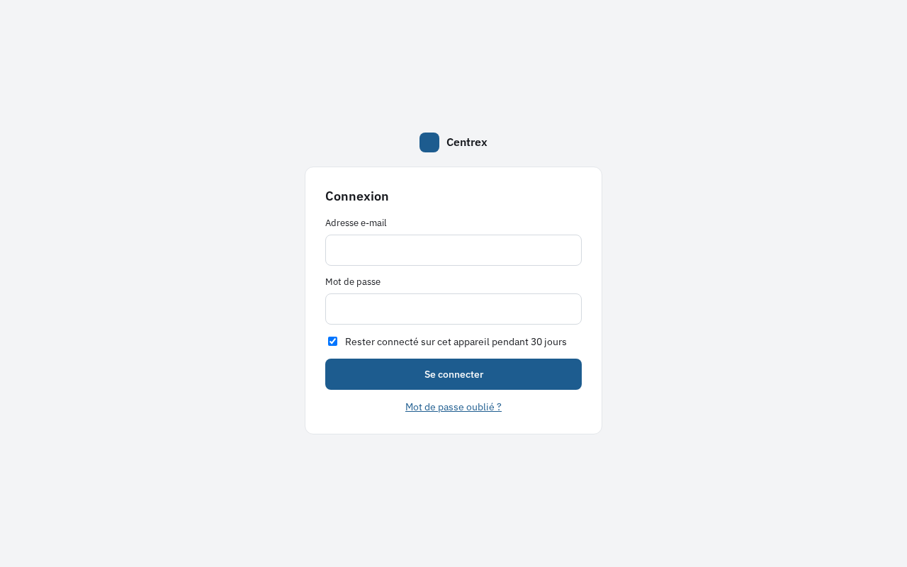 Page de connexion